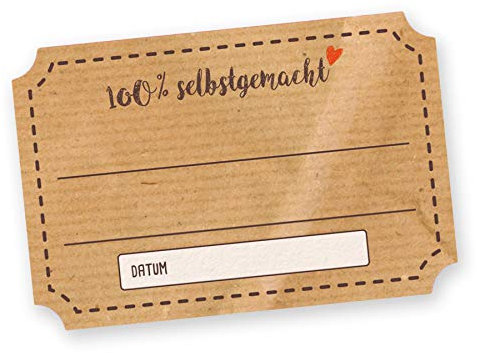 itenga Sticker Aufkleber 10 x Marmeladenetikett 100% selbstgemacht Klebeetiketten selbstklebend für Marmelade Einmachgläser Geschenke 4x6cm rechteckig