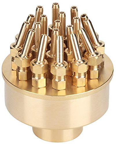 Ymiko Springbrunnen DüSe Messing G1-1/2 Zoll Oase Schaum Adapter Aufsatz Springbrunnen Edelstahl Feuerwerk Teich Springbrunnen-DüSe DüSe FüR Glocke Rohr
