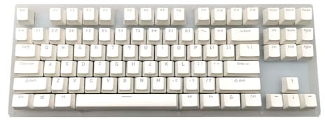 Womier K87 Mechanical Gaming Keyboard 60% Hot Swappable Keyboard Partitioned RGB Backlit Compact 87 Keys for PC PS4 Xbox One Mac (Red Switch,White)