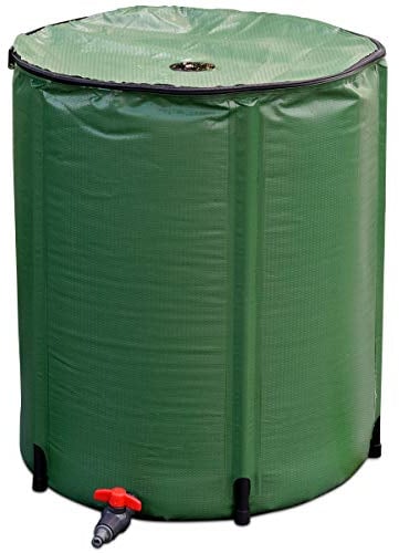 COSTWAY Réservoir Pliable Portatif 200L avec Récipient de Stockage d'eau de Filtre de Robinet, Réservoir Pliable Portatif 60x72CM Idéal pour l'Arrosage des Plantes de Jardin, Vert