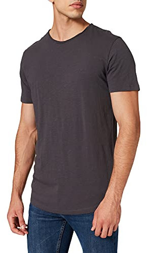 JACK&JONES Basic T-Shirt Rundhals Kurzarm Jersey Baumwolle Shirt Regular Fit JJEBASHER, Grau (Asphalt/Reg),S
