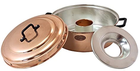 CopperGarden Aura24 Backtopf aus Kupfer I Kupfertopf für Camping/Gasherd/Grill & Lagerfeuer I Kupferkochtopf für 2-4 Personen I Brot-Topf mit 24 cm Durchmesser I Bräter mit Deckel