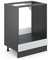 Vicco Meuble pour Four R-Line, Blanc Haute Brillance/Anthracite, 60 cm sans Plan de Travail