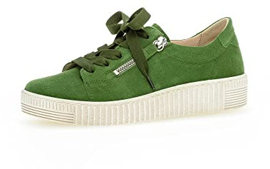 Gabor Damen Low-Top Sneaker, Frauen Halbschuhe,Wechselfußbett,Best Fitting,Freizeitschuhe,Turnschuhe,Laufschuhe,Lady,klee (beige),41 EU / 7.5 UK