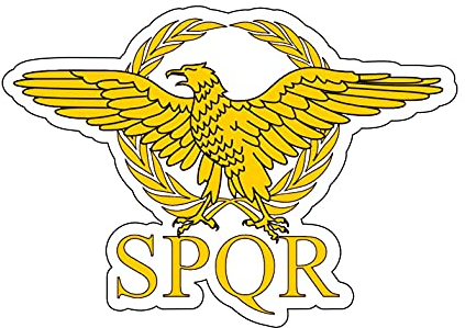 AMA SHOP Aufkleber Roma spqr Modell 2 aus PVC für Fensterbilder Wandtattoo Auto Motorrad Wohnmobil Boot