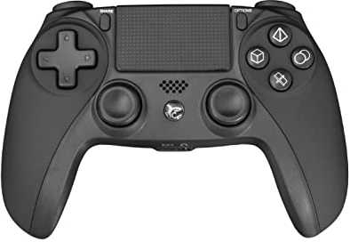 White Shark, Armageddon, Contrôleur Gaming Compatible avec PS3 et PS4, Conception Ergonomique avec 15 Touches + 2 Analogiques + Pavé Tactile, Double Vibration, Interface Micro USB/Bleutooth, Noir