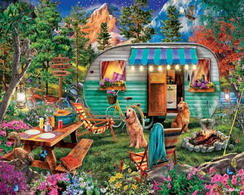 White Mountain Puzzles - Campers - 1000 Piece Puzzle
