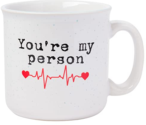 Silver Buffalo Grey's Anatomy You're My Person Ceramic Camper Mug, 20 Ounces