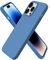 ORNARTO Compatible with iPhone 14 Pro Max Case 6.7, Slim Liquid Silicone 3 Layers Full Covered Soft Gel Rubber Case Cover-Blue