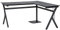 HOMCOM Computertisch Eckschreibtisch L-förmiger Winkelschreibtisch Schreibtisch Bürotisch PC Tisch für Arbeitszimmer, schwarz, 155 x 130 x 76cm