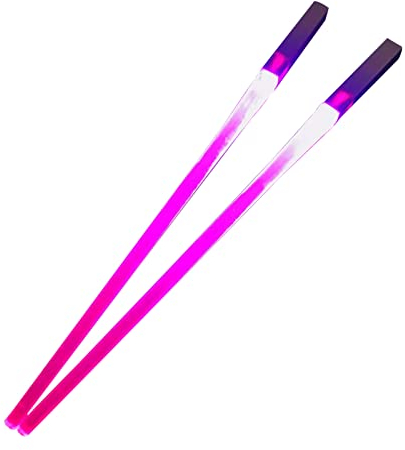 RXMORI Bacchette da spada laser Illuminano Led Luce incandescente Sciabola Chop Bastoncini riutilizzabili Sushi Lightup Sciabole BPA Libero Cucina Stoviglie Regali
