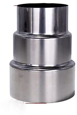 HOHOVYVY Tubo per Stufa, riduzione da Ø 100 mm a Ø 70 mm, riduzione del Tubo del Fumo, Riduttore del Tubo del Fumo, Tubo di Scarico in Acciaio