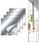 JMITHA Selbstklebende Fliesenspiegel 4 Stück 30x30cm Spiegelfliesen Selbstklebend 2mm HD DIY Acrylic Wandspiegel Klebespiegel Wanddekoration Spiegel Zum Aufkleben Klebespiegel für die Wand