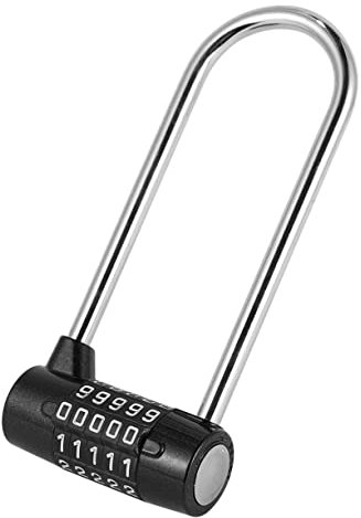 PLAFOPE Large U Password Lock for Cabinet and Door Handles Secure Indoor Door Lock with Key Functionality for Home Safety