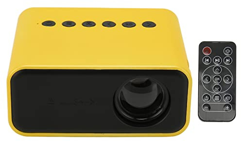 Zunate Mini Projecteur, Projecteur Portable pour Dessin animé, du Père, Projecteur de Film Extérieur à Protection des Yeux LED HD 1080p, Haut-Parleur intégré, avec USB, AV, Carte