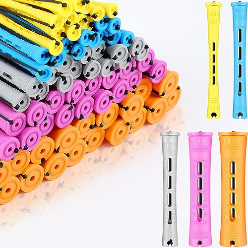 Tigeen 300 Pcs Perm Rods Plastic Hair Rollers Heatless Curling Rods Cold Wave Rod for Long Short Straight Curly Natural Hair DIY Hairdressing Styling Tools