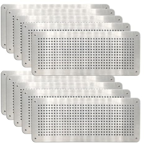 Air Brick Cover for Pest Proofing – Rat/Mouse Prevention Air Vent Cover – Aluminium Alloy Cover to Stop Rodents & pests Entering Property – for Internal or External use (Pack of 10, 100 X 250mm)