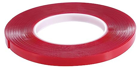10m Nail Art Adhesive Double Sided Tape Red Film Clear Tape for Nail Display Lens Manicure Tool