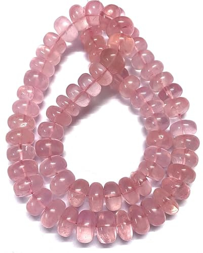 Natural ROSE QUARTZ Roundelle Smooth Beads 12-13 MM 20 inch long string jewelry making gemstone beads for necklace bracelet