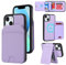 Zouzt for iPhone 13 Mini Detachable 2 in 1 Wallet Case with Card Holder for Magsafe, Magnetic PU Leather Flip Credit Slot Protective Phone Cover Women Men for iPhone 13 Mini 5.4 Inch - Purple