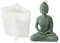 JS MOLD Stampo in silicone 3D Buddha, stampo per candele, fai da te, 3D, statuette di Buddha, per gesso, sapone, candele di cera di soia (02#)