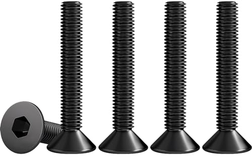 Drenky M4 X 35mm Vis Hexagonale Inox A2 V2A Tête Fraisée Noir 50 Pièces