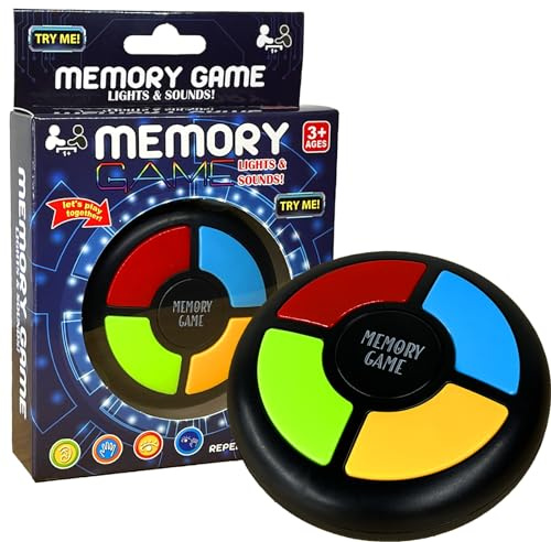 tingbowie Memory Game Handheld Electronic Toy, Color Memorizing with Lights and Sounds