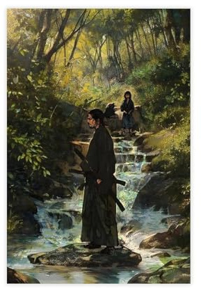 ALNILA Manga Vagabond 5 Leinwandposter Schlafzimmer Dekor Sport Landschaft Büro Zimmer Dekor Geschenk ungerahmt 30 x 45 cm