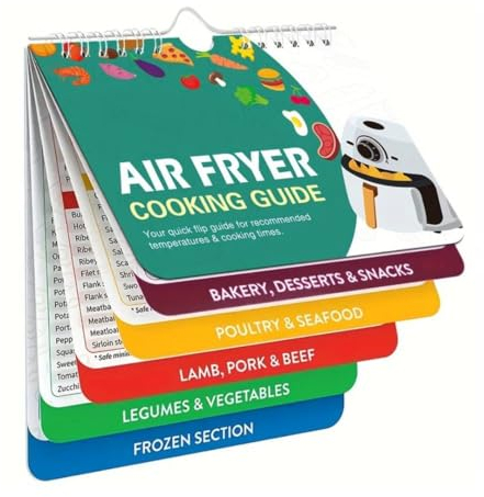 Zephy Air Fryer Recipe Book, Air Fryer Cooking Guide, Airfryer CookBook UK, Air Fryer Cheat Sheet Magnets Cooking Guide Booklet, Air Fryer Cooking Times Book, Accessories for Ninja Air Fryer