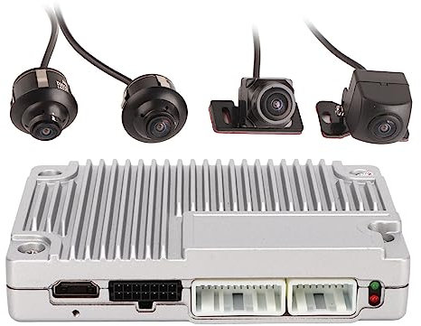 Akozon 1080P HD Car 360 Degree Bird View Surround System 4 Channel Backup Parking Cameras 2D 3D Multi View for Vehicle Vehicle Backup Cameras