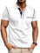 Ophestin Men's Henley Shirts Short Sleeve T Shirt Casual Fashion Shirt Buttons Tee Top White 2XL