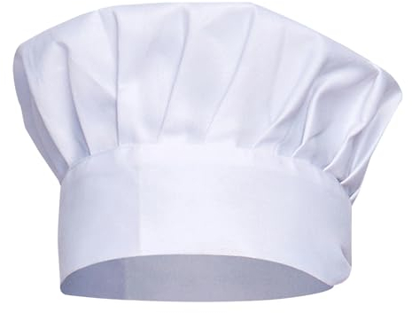 KRYMSON - Sombrero de cocina reutilizable para cocina casera, restaurante gourmet, 58-63 cm, ajustable a prueba de humo de aceite, color blanco, 58-63, blanco, 58-63