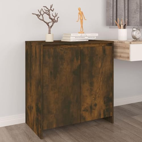 Vopese Sideboard Räuchereiche 70x41x75 cm Holzwerkstoff Aufbewahrungsschrank Anrichte Standschrank Wohnzimmer Möbel viel Stauraum Schrank Mehrzweckschrank für Wohnzimmer