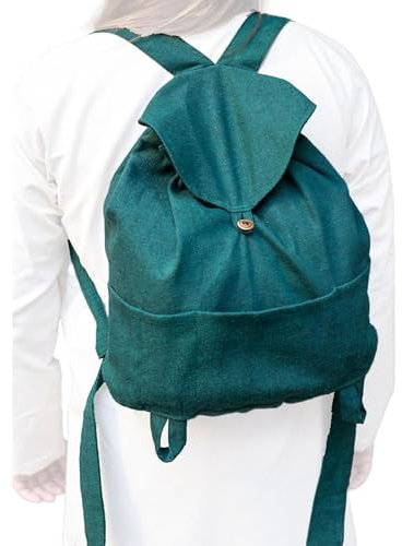 Burgschneider - Rucksack Capsus - Grün (Standard, für Damen & Herren, Baumwolle) Mittelalter Fantasy - Adventurer