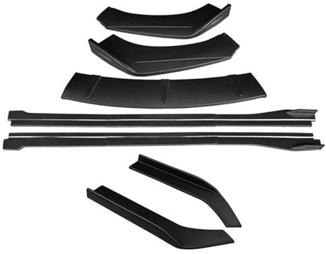 Trittbretter Schweller Für VW Für Passat B7 2011-2015 Auto Vorderen Stoßfänger Lip Body Kit Kinn Spoiler Schutz Seite Röcke Extensions Hinten Wrap Winkel Seitenschweller(Matt-schwarz)