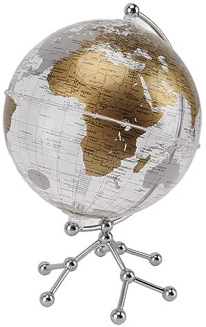 Rotierender Globus, Visuelles HD-Erlebnis PMMA und Edelstahl, Umweltfreundlich, Vielseitig Einsetzbarer Erdglobus für das Büro
