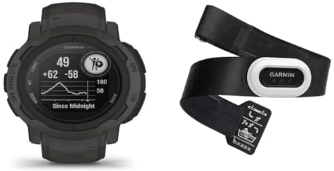 Garmin Instinct 2 – wasserdichte GPS-Smartwatch mit bis zu 28 Tagen Akkulaufzeit & HRM-Pro Plus – Premium Brustgurt zur Aufzeichnung