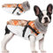 Woiil Hundemantel Winter, Hundemantel Wasserdicht für Kleine Hunde mit verstellbares Hundegeschirr, Warm Hundejacke aus Fleece, Reflektierende Streifen, Dog Jacket (M,Weiß)