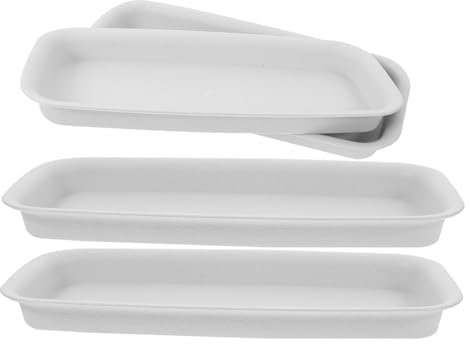 POPETPOP 4piezas Bandejas Rectangulares para Plantas Soporte De Goteo Bandejas De Plástico Platillo De Drenaje para Macetas