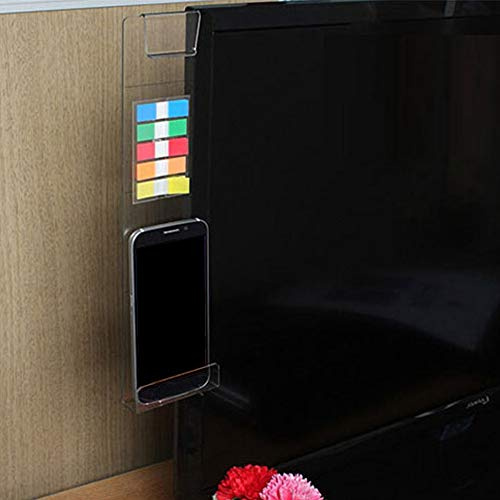 Qukaim Computer Sticky Reminder Computer Bildschirm Monitor Memo Board Acryl Nachricht Memo Board für klebrige Erinnerungen Seitenwand Memo Pad Halter Links