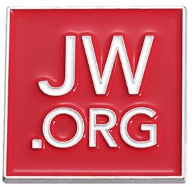 Créatif géométrique carré, badge en alliage coloré, lettrage minimaliste JW.ORG laqué broche accessoire, Métal Zinc Acrylique