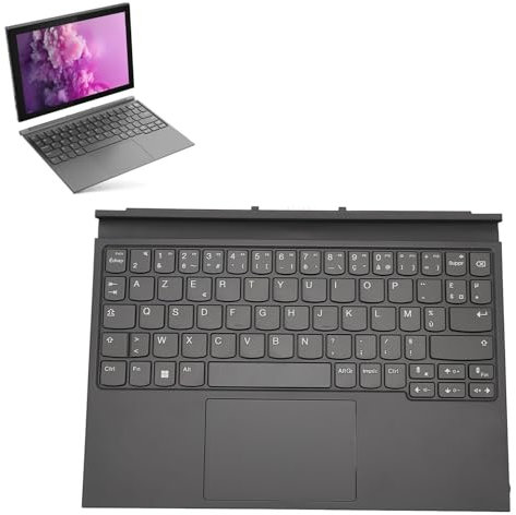 Plyisty für IdeaPad Yoga Duet 3 Tastatur AZERTY, Magnetische Schlanke Kabellose Tastatur mit Touchpad, Tablet-Tastatur für IdeaPad Yoga Duet 3 10,3 Zoll Magnet-Saug-Tablet
