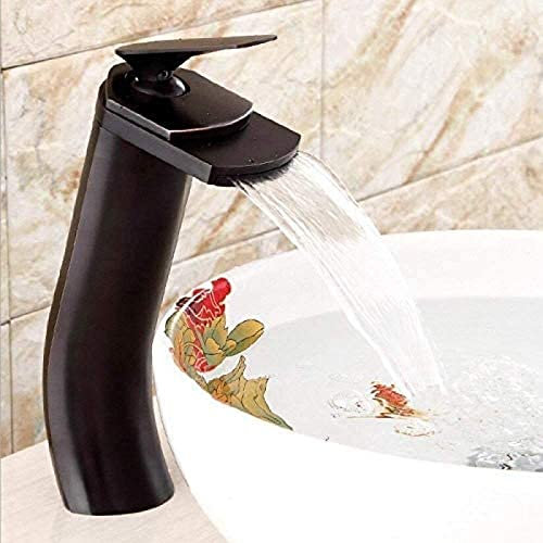 GAROEN Wasserhahn Küche Wasserfall Wasserhahn Elegante Moderne Über Theke Badezimmer Waschbecken Heiß Kalt Wasser Mischbatterie Alle Kupfer