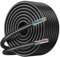 JARNHNG Cable Ethernet Cat 6 de 100 m, cable de red LAN de alta velocidad, cable de Internet Cat 6, 1 Gbps, 250 MHz, AWG24 UTP CCA (100 m), color negro
