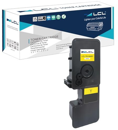 LCL TK5440 Gelb Tonerkartusche Kompatibel für Kyocera TK-5430 TK-5440 TK-5430Y TK-5440Y Kompatibel für Kyocera ECOSYS MA2100 MA2100cwfx MA2100cfx PA2100 PA2100cx PA2100cwx Toner Drucker (1 Pack)