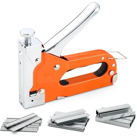 Ordeluxe 3 in 1 Wood Stapler with 3000 Staples Stapler.Nail Gun.Wood Stapler.Wood Nail Shooter Ideal for Carpentry, Interior Decoration and Fixing Materials
