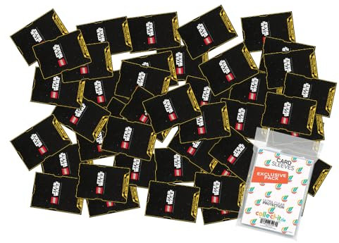 Bundle mit Lego Star Wars - Serie 3 Trading Cards - 50 Verschiedene, zufällige Karten + Exklusive Collect-it Hüllen