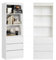 Mehrzweckschrank mit 3 Schubladen 3 Fächern Bücherregal Aktenschrank Büroschrank Haushaltsschrank 180x60x35 cm (Weiß)