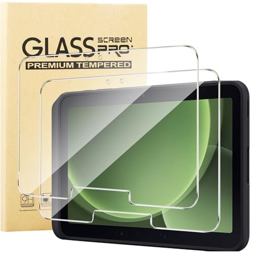 KUSINHOKA Schutzfolie für Samsung Galaxy Tab Active 5 Pro Folie, 2 Stück 9H Härte [Anti-Kratzen] Anti-Fingerabdruck Gehärtetem Schutzglas, Anti-Bläschen [Hohe Empfindlichkeit] Displayschutzfolie