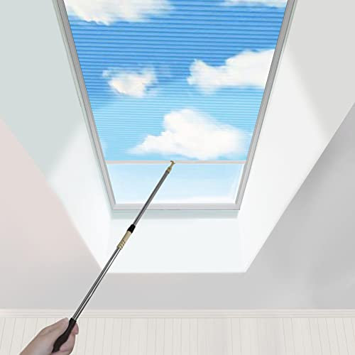 Tende a nido d'ape personalizzabili in tessuto impermeabile mezza oscurante, per finestre mansardate, colore cielo blu, dimensioni 100 x 150 cm